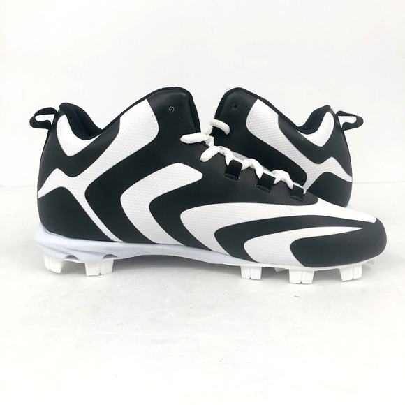 Rawlings Mens Rookie Mid Baseball Cleats Size 10D White Black NWOB main image 12
